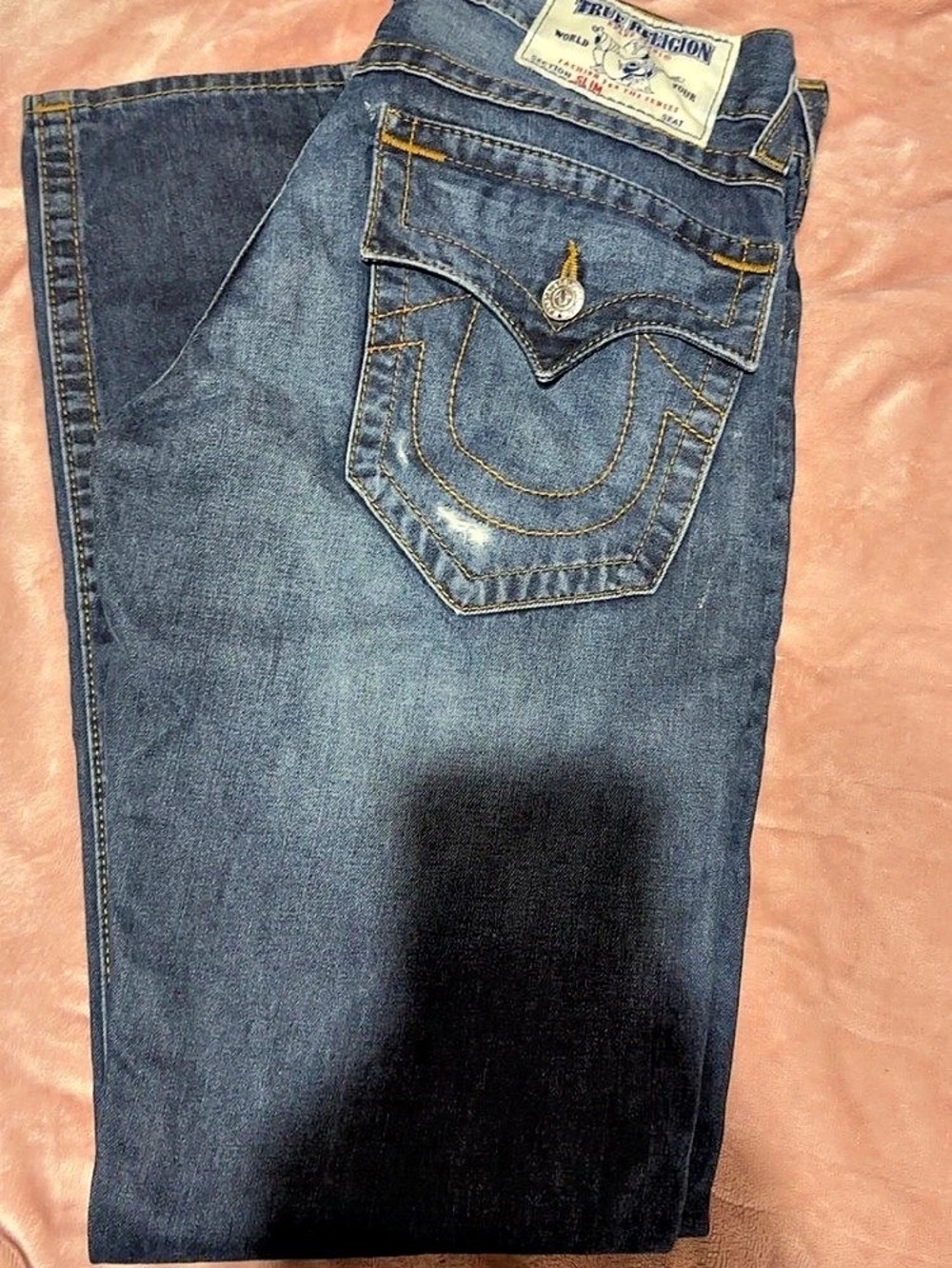 True Religion Ricky Slim Jeans Boot Cut Blue